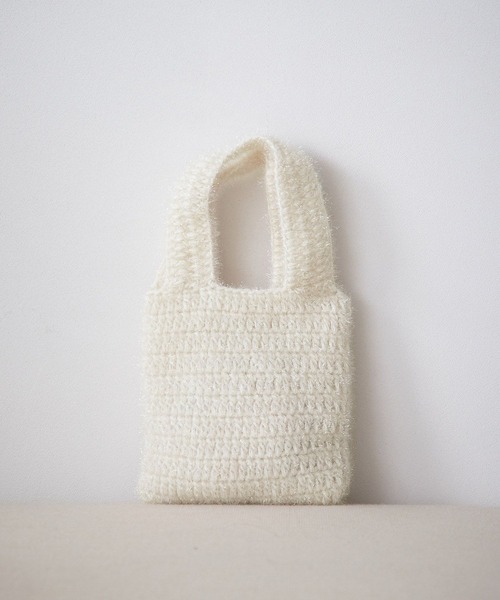 LOWRYS FARM（ローリーズファーム）の「ラメニットトート　174451（トートバッグ・レディース・アイボリー/イエロー/オレンジ・FREE）」の13枚目の写真