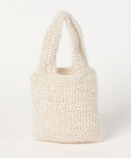 LOWRYS FARM（ローリーズファーム）の「ラメニットトート　174451（トートバッグ・レディース・アイボリー/イエロー/オレンジ・FREE）」の4枚目の写真