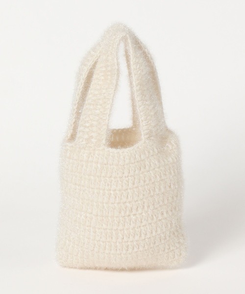 LOWRYS FARM（ローリーズファーム）の「ラメニットトート　174451（トートバッグ・レディース・アイボリー/イエロー/オレンジ・FREE）」の6枚目の写真