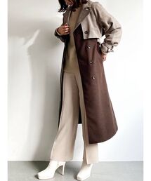 【WEB限定】レイヤードケープライクコート