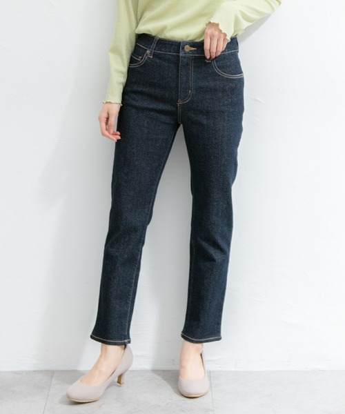 Honeys（ハニーズ）の「デニムスキニー（股下６４ｃｍ）（デニムパンツ・レディース・ライトインディゴブルー/ワンウォッシュ/ブルー/ブラック・SS/S/M/L/LL）」の4枚目の写真