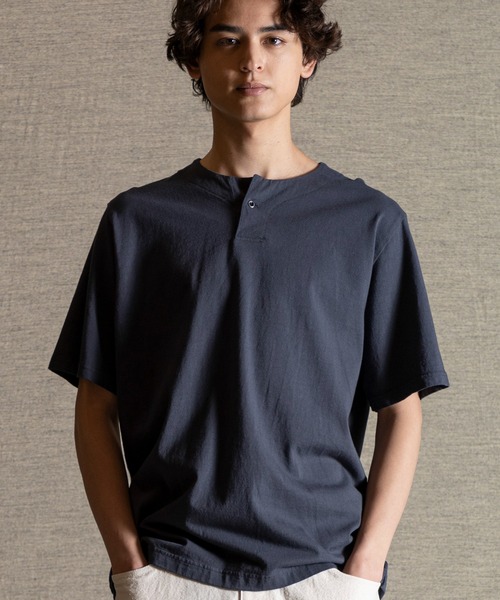 Jackman(ジャックマン)の「Henleyneck T-Shirt(Tシャツ/カットソー・メンズ・グレイッシュブルー/ブルー系その他4/ホワイト/スミクロ/ブラウン系その他2/ライトグレー/ダークネイビー/キナリ/ブラック/ミント/ダークブルー/ブルー系その他2/ネイビー/グレー/ブルー系その他3・LARGE/X-LARGE/MEDIUM/SMALL)」の10枚目の写真