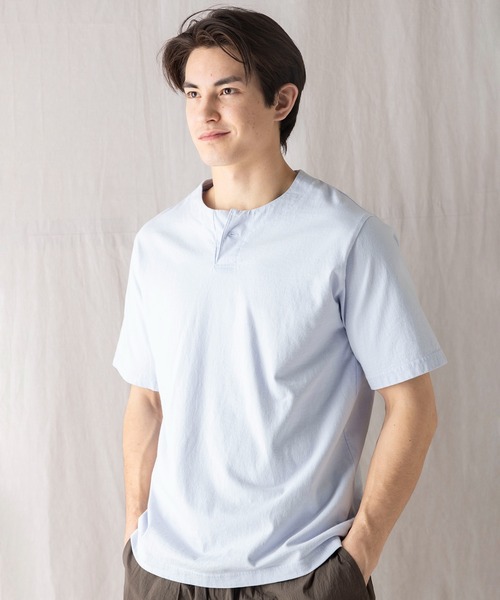 Jackman(ジャックマン)の「Henleyneck T-Shirt(Tシャツ/カットソー・メンズ・グレイッシュブルー/ブルー系その他4/ホワイト/スミクロ/ブラウン系その他2/ライトグレー/ダークネイビー/キナリ/ブラック/ミント/ダークブルー/ブルー系その他2/ネイビー/グレー/ブルー系その他3/ブラック系その他3/クリアブルー・LARGE/X-LARGE/MEDIUM/SMALL)」の20枚目の写真