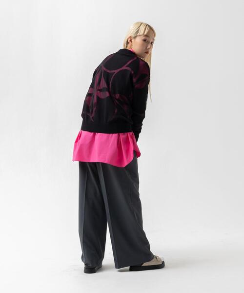 CITEN（シテン）の「＜CITEN＞キルトモチーフ オパール ニット（ニット/セーター・レディース・ライム/ブラック・FREE）」の21枚目の写真