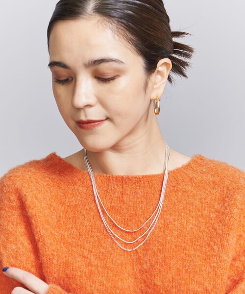 BEAUTY&YOUTH UNITED ARROWS（ビューティーアンドユースユナイテッドアローズ）の「スネーク ミックス チェーン 3連 ネックレス（ネックレス・レディース・シルバー/ゴールド・FREE）」の5枚目の写真
