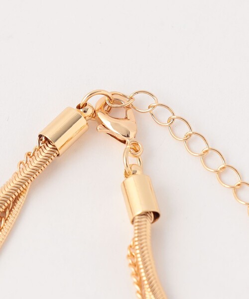 BEAUTY&YOUTH UNITED ARROWS（ビューティーアンドユースユナイテッドアローズ）の「スネーク ミックス チェーン 3連 ネックレス（ネックレス・レディース・シルバー/ゴールド・FREE）」の9枚目の写真