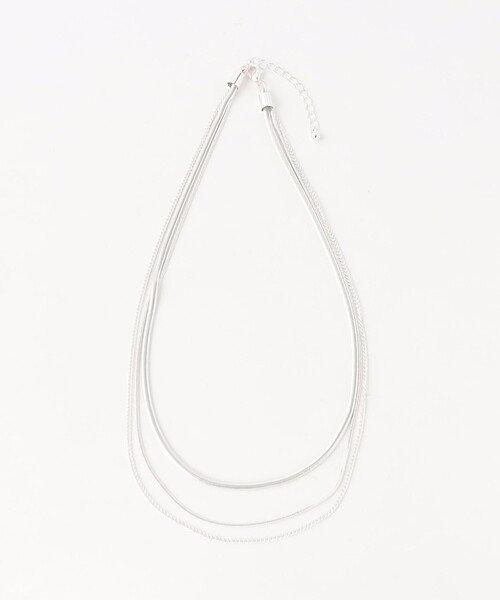 BEAUTY&YOUTH UNITED ARROWS（ビューティーアンドユースユナイテッドアローズ）の「スネーク ミックス チェーン 3連 ネックレス（ネックレス・レディース・シルバー/ゴールド・FREE）」の12枚目の写真