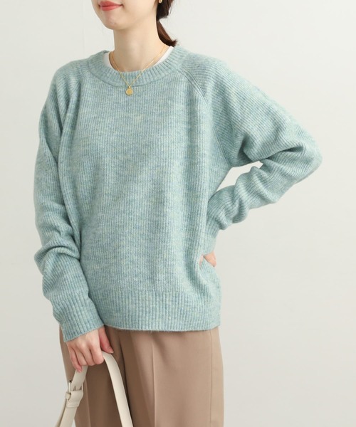URBAN RESEARCH DOORS（アーバンリサーチドアーズ）の「畦編ファンシーカラーKNIT（ニット/セーター・レディース・ミント/パープル/グレー・MEDIUM）」の11枚目の写真