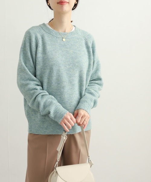 URBAN RESEARCH DOORS（アーバンリサーチドアーズ）の「畦編ファンシーカラーKNIT（ニット/セーター・レディース・ミント/パープル/グレー・MEDIUM）」の13枚目の写真