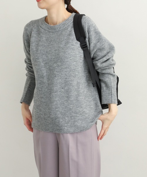 URBAN RESEARCH DOORS（アーバンリサーチドアーズ）の「畦編ファンシーカラーKNIT（ニット/セーター・レディース・ミント/パープル/グレー・MEDIUM）」の21枚目の写真