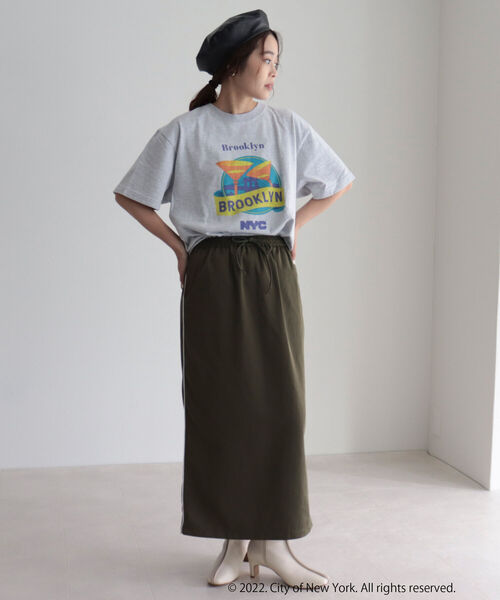 GOOD ROCK SPEED(グッドロックスピード)の「【GOOD ROCK SPEED/グッドロックスピード】NYCプリントT(Tシャツ/カットソー・レディース・ライトグレー・FREE)」の2枚目の写真