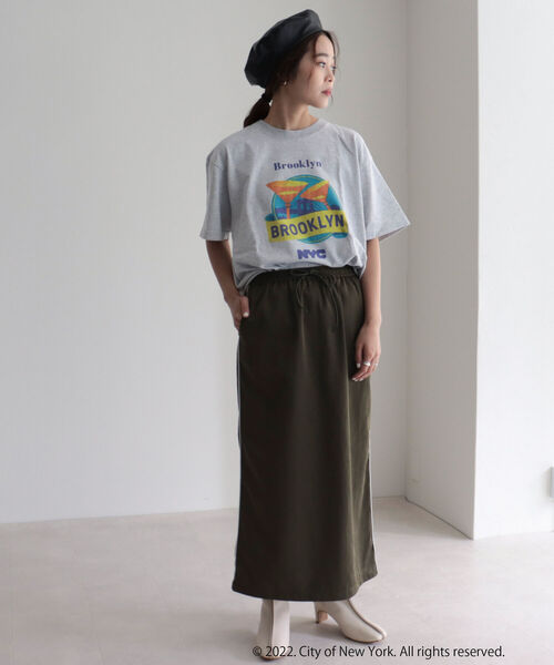GOOD ROCK SPEED(グッドロックスピード)の「【GOOD ROCK SPEED/グッドロックスピード】NYCプリントT(Tシャツ/カットソー・レディース・ライトグレー・FREE)」の5枚目の写真