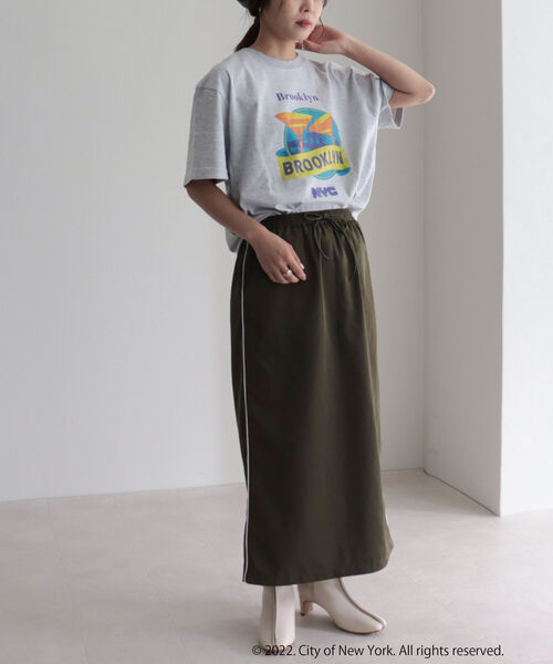 GOOD ROCK SPEED(グッドロックスピード)の「【GOOD ROCK SPEED/グッドロックスピード】NYCプリントT(Tシャツ/カットソー・レディース・ライトグレー・FREE)」の6枚目の写真