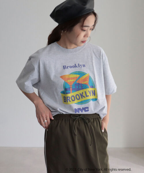 GOOD ROCK SPEED(グッドロックスピード)の「【GOOD ROCK SPEED/グッドロックスピード】NYCプリントT(Tシャツ/カットソー・レディース・ライトグレー・FREE)」の7枚目の写真