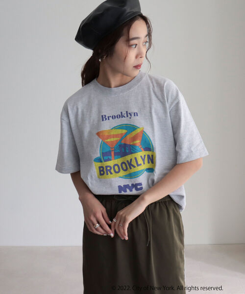 GOOD ROCK SPEED(グッドロックスピード)の「【GOOD ROCK SPEED/グッドロックスピード】NYCプリントT(Tシャツ/カットソー・レディース・ライトグレー・FREE)」の8枚目の写真