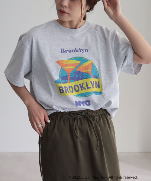 GOOD ROCK SPEED(グッドロックスピード)の「【GOOD ROCK SPEED/グッドロックスピード】NYCプリントT(Tシャツ/カットソー・レディース・ライトグレー・FREE)」の9枚目の写真