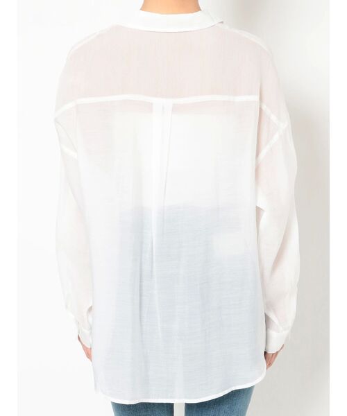 GYDA（ジェイダ）の「SHEER LOOSEシャツ（シャツ/ブラウス・レディース・オフホワイト/ブルー/その他1・FREE）」の11枚目の写真