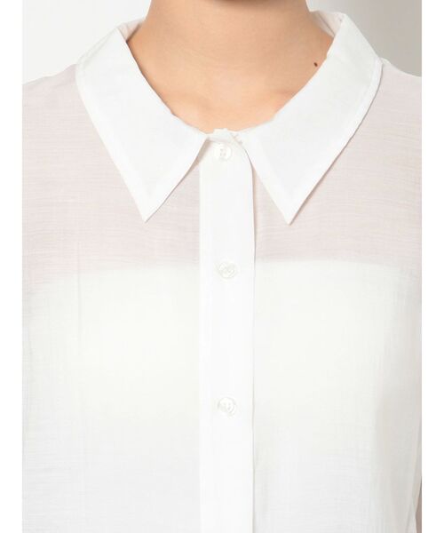 GYDA（ジェイダ）の「SHEER LOOSEシャツ（シャツ/ブラウス・レディース・オフホワイト/ブルー/その他1・FREE）」の12枚目の写真