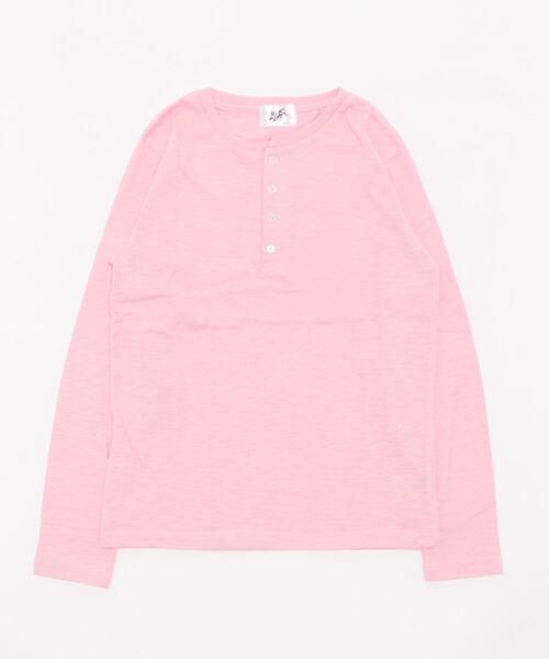 VIBGYOR（ヴィブジョー）の「スラブヘンリーネックT(BL)（Tシャツ/カットソー・メンズ・グレー/ブラック/ライトピンク/ネイビー/ホワイト/カーキ・MEDIUM/X-LARGE/LARGE）」の6枚目の写真