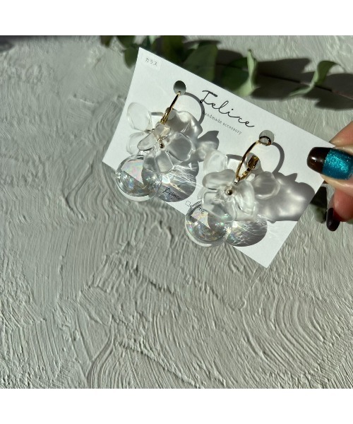 tone(トーン)の「【Felice】ビッグフラワーしゃぼん2WAY earring(MA)(イヤリング・レディース・ゴールド系その他/シルバー系その他・FREE)」の3枚目の写真
