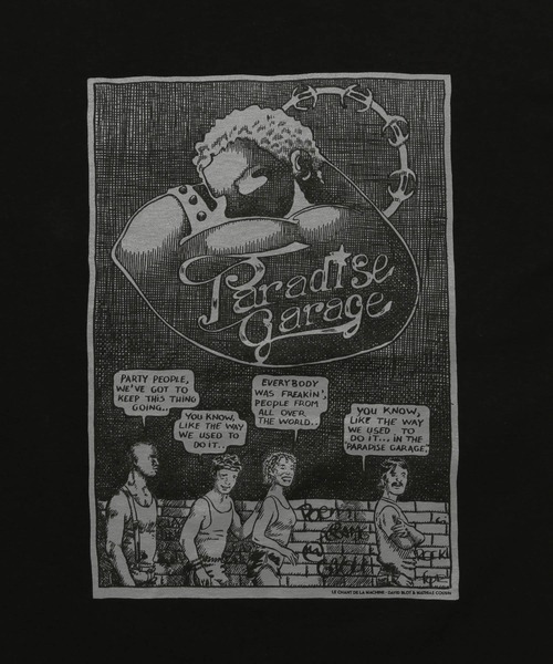 bonjour records(ボンジュールレコーズ)の「【bonjour records/ボンジュールレコード】Paradise Garage from Le Chant de La Machine Long Sleeve Tee パラダイスガレージ フロム ル・シャン・ドゥ・ラ・マシーヌ ロングスリーブTシャツ(Tシャツ/カットソー・メンズ・ブラック/ホワイト・M/L/XL)」の6枚目の写真