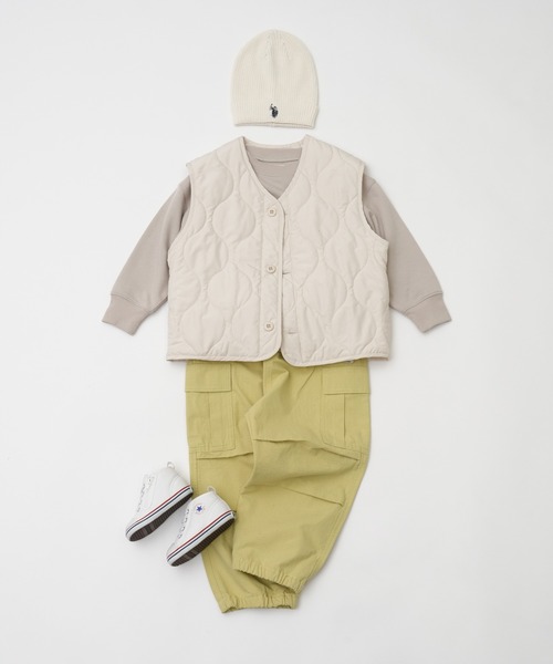 CIAOPANIC TYPY（チャオパニックティピー）の「【KIDS】リップストップカーゴスノーパンツ（カーゴパンツ・キッズ・レモンイエロー/カーキ/ホワイト・S/M/L/XL/XXL）」の7枚目の写真