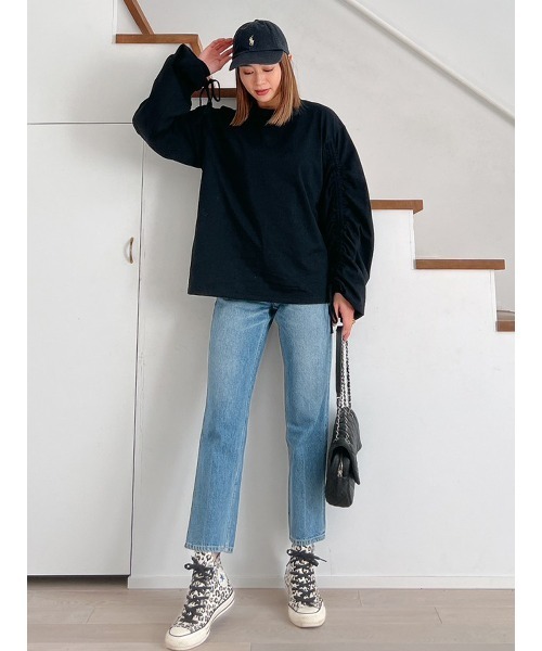 Vicente（ヴィセンテ）の「Squeeze cut tops（Tシャツ/カットソー・レディース・ブラック/ホワイト・FREE）」の20枚目の写真