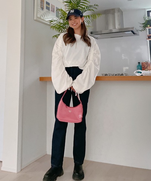 Vicente（ヴィセンテ）の「Squeeze cut tops（Tシャツ/カットソー・レディース・ブラック/ホワイト・FREE）」の16枚目の写真