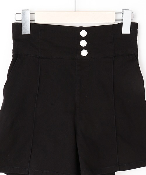 LOVETOXIC（ラブトキシック）の「ハイウェスト前釦ショートパンツ（その他パンツ・キッズ・ブラック/オフホワイト/ブルー・L/M/S/SS）」の7枚目の写真