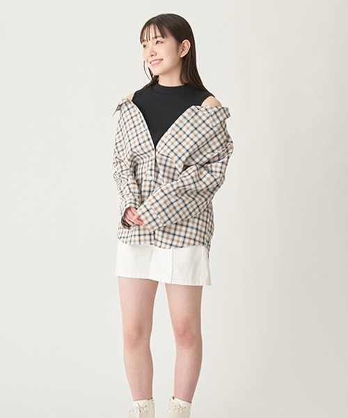 LOVETOXIC（ラブトキシック）の「ハイウェスト前釦ショートパンツ（その他パンツ・キッズ・ブラック/オフホワイト/ブルー・L/M/S/SS）」の15枚目の写真