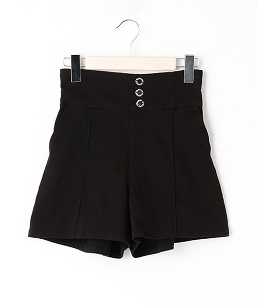 LOVETOXIC（ラブトキシック）の「ハイウェスト前釦ショートパンツ（その他パンツ・キッズ・ブラック/オフホワイト/ブルー・L/M/S/SS）」の4枚目の写真