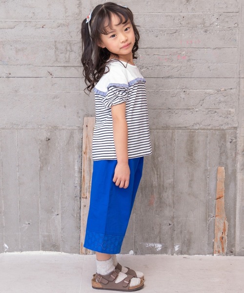 RAGMART(ラグマート)の「ボーダーTシャツ(Tシャツ/カットソー・キッズ・ネイビー/レッド・100cm/110cm/120cm/130cm)」の3枚目の写真