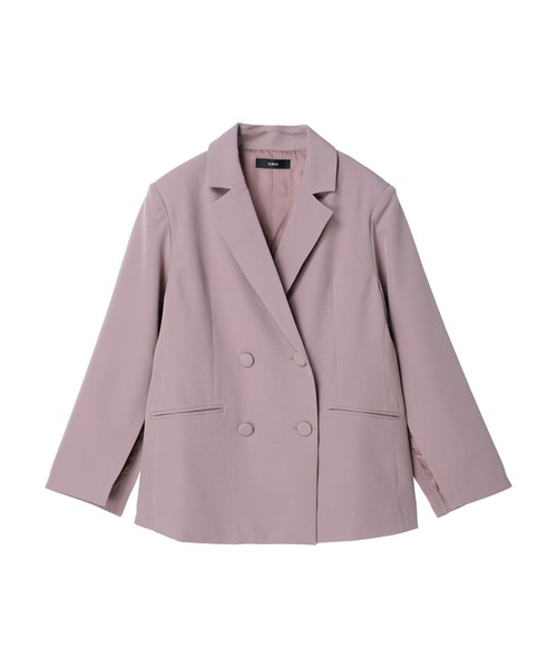 DURAS(デュラス)の「ダブルボタンケープジャケット(テーラードジャケット・レディース・ピンク/ブラック/ホワイト・FREE)」の3枚目の写真