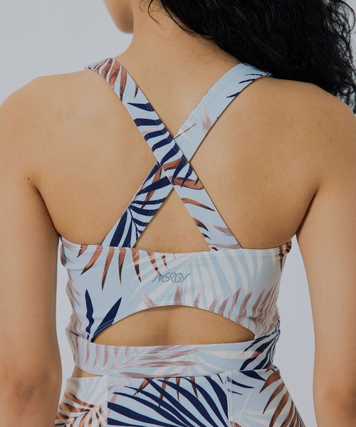 NERGY（ナージー）の「【UV】CREORAリーフ柄ブラトップ（スポーツブラ・レディース・ブラック/ブルー・L/M/S）」の21枚目の写真