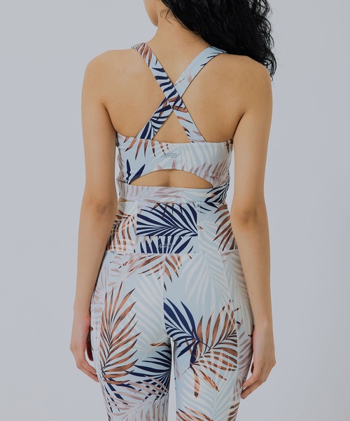 NERGY（ナージー）の「【UV】CREORAリーフ柄ブラトップ（スポーツブラ・レディース・ブラック/ブルー・L/M/S）」の15枚目の写真