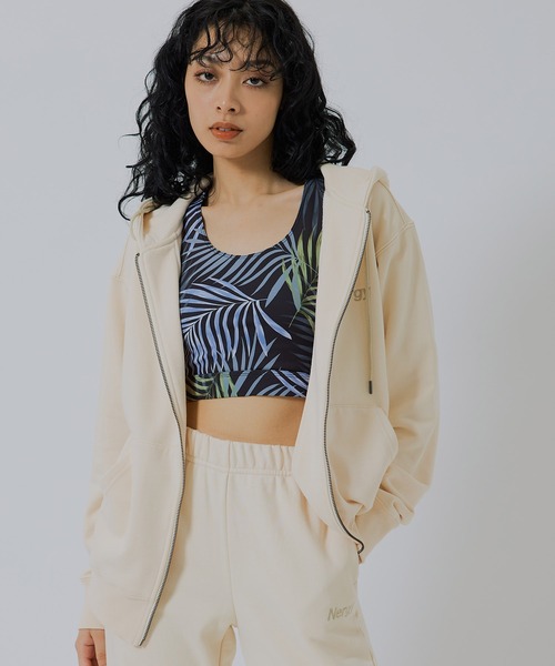 NERGY（ナージー）の「【UV】CREORAリーフ柄ブラトップ（スポーツブラ・レディース・ブラック/ブルー・L/M/S）」の20枚目の写真