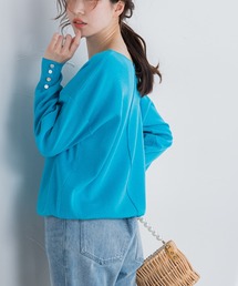 VICKY（ビッキー）の「【ビッキー定番/ロングセラー/愛されニット】袖ボタンニット《手洗い可能》（ニット/セーター）」