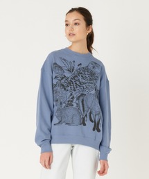 リーバイス/Levi's グラフィック クルーネック スウェットシャツ ブルー ANIMAL WORLD