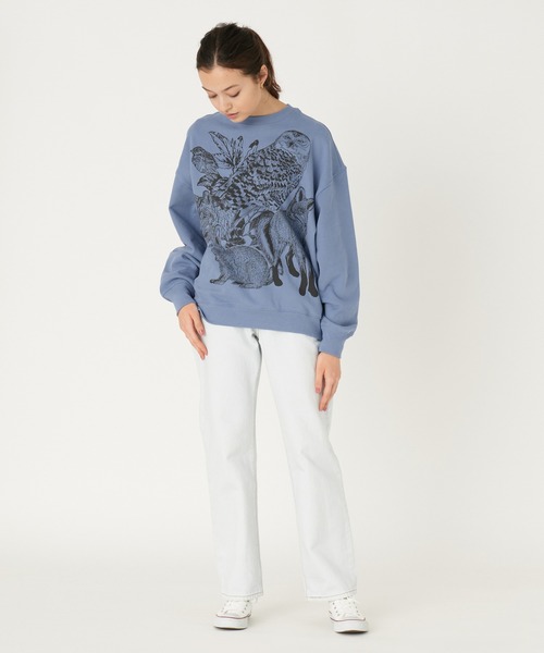 Levi's（リーバイス）の「リーバイス/Levi's グラフィック クルーネック スウェットシャツ ブルー ANIMAL WORLD（その他トップス・レディース・ブルー・S/M/XS）」の6枚目の写真