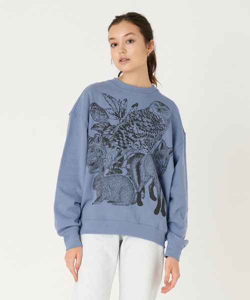 Levi's（リーバイス）の「リーバイス/Levi's グラフィック クルーネック スウェットシャツ ブルー ANIMAL WORLD（その他トップス・レディース・ブルー・S/M/XS）」の3枚目の写真