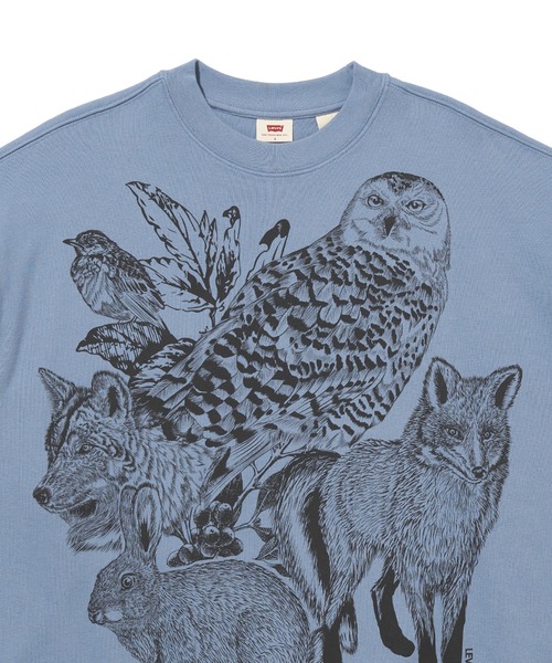 Levi's（リーバイス）の「リーバイス/Levi's グラフィック クルーネック スウェットシャツ ブルー ANIMAL WORLD（その他トップス・レディース・ブルー・S/M/XS）」の10枚目の写真