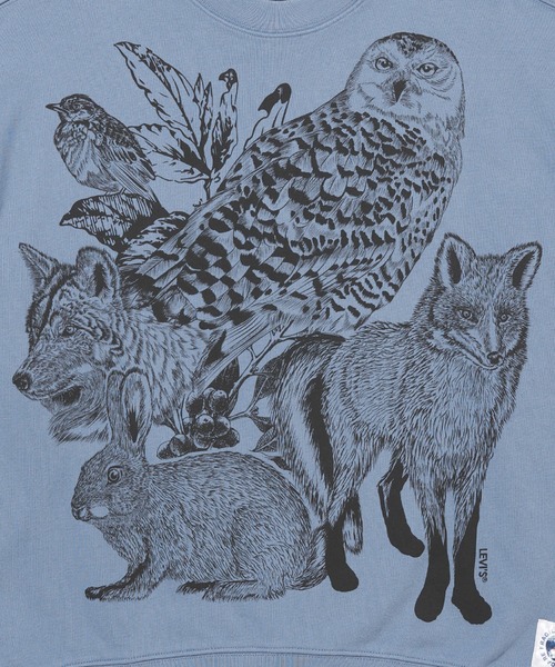 Levi's（リーバイス）の「リーバイス/Levi's グラフィック クルーネック スウェットシャツ ブルー ANIMAL WORLD（その他トップス・レディース・ブルー・S/M/XS）」の13枚目の写真