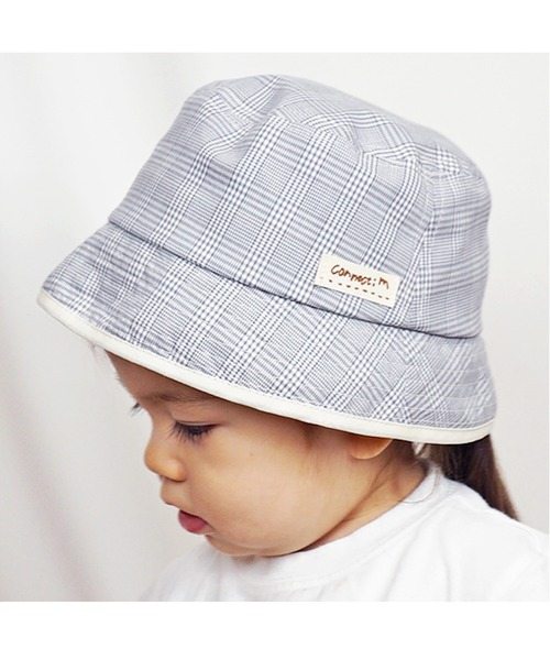 connect M(コネクトエム)の「バケットHAT(UVカット)(ハット・キッズ・ライトグレー/イエロー/ライトグリーン・M/S)」の1枚目の写真
