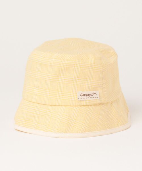 connect M(コネクトエム)の「バケットHAT(UVカット)(ハット・キッズ・ライトグレー/イエロー/ライトグリーン・M/S)」の4枚目の写真