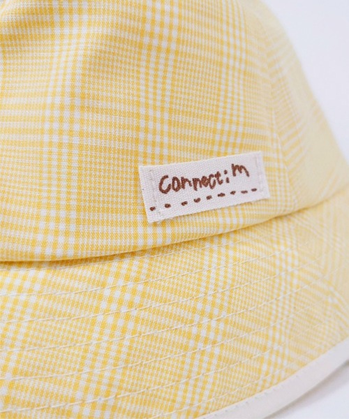 connect M(コネクトエム)の「バケットHAT(UVカット)(ハット・キッズ・ライトグレー/イエロー/ライトグリーン・M/S)」の5枚目の写真