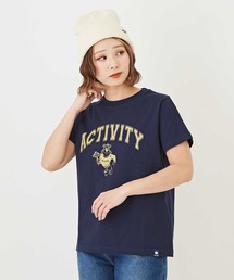 CUBE SUGAR | オーガニックコットンカレッジロゴプリントTシャツ(Tシャツ/カットソー)