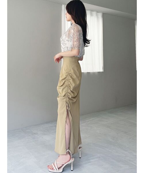 RESEXXY（リゼクシー）の「マーメイドギャザースカート（スカート・レディース・ブラック/イエロー/アイボリー・FREE）」の4枚目の写真