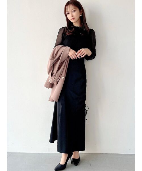 RESEXXY（リゼクシー）の「マーメイドギャザースカート（スカート・レディース・ブラック/イエロー/アイボリー・FREE）」の7枚目の写真