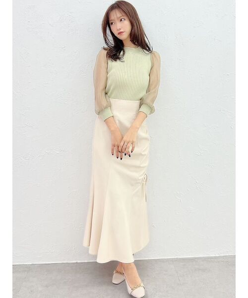 RESEXXY（リゼクシー）の「マーメイドギャザースカート（スカート・レディース・ブラック/イエロー/アイボリー・FREE）」の14枚目の写真