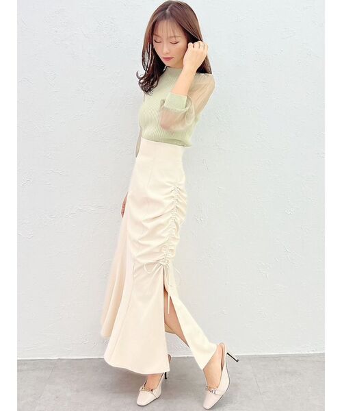 RESEXXY（リゼクシー）の「マーメイドギャザースカート（スカート・レディース・ブラック/イエロー/アイボリー・FREE）」の16枚目の写真